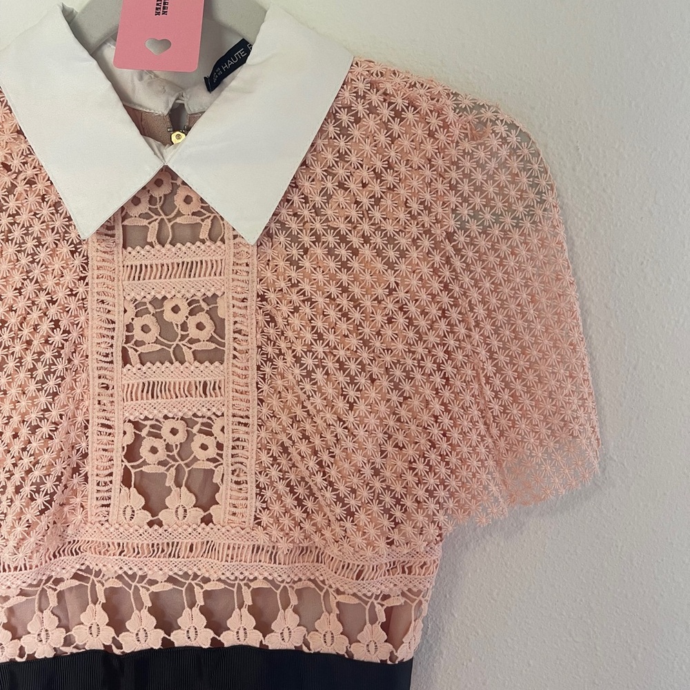 Haute Rogue Lace Dress w Collar